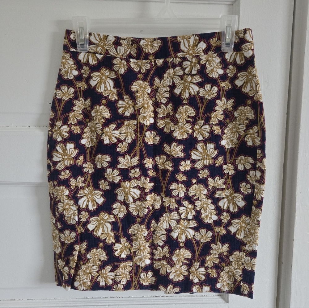 J. Crew The Pencil Skirt - Floral mini skirt size 00